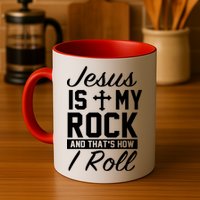 Jesus Is My Rock And That's How I Roll Mug