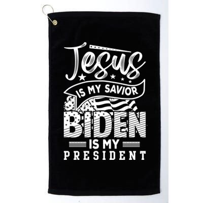 Jesus Is My Savior Biden Is My President Golf Towel