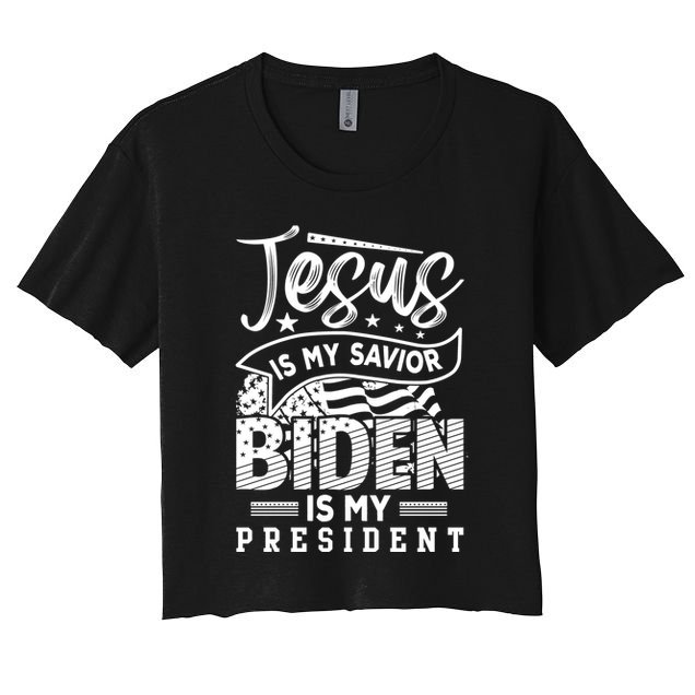 Jesus Is My Savior Biden Is My President Crop Top