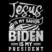 Jesus Is My Savior Biden Is My President Womens T-Shirt