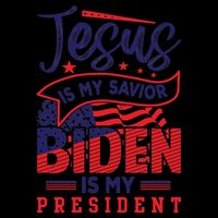 Jesus Is My Savior Biden Is My President Kids Colorblock Raglan Jersey