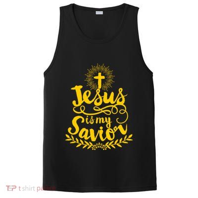 Jesus Is My Savior Cross Christian PosiCharge Competitor Tank