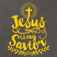 Jesus Is My Savior Cross Christian Cotton Canvas Backpack