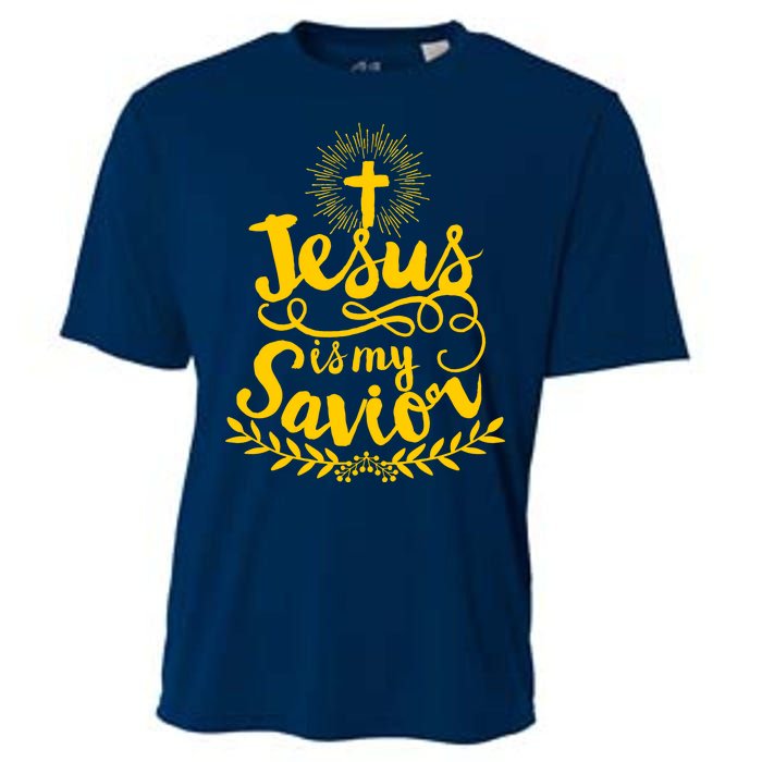 Jesus Is My Savior Cross Christian Cooling Performance Crew T-Shirt