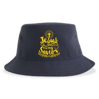 Jesus Is My Savior Cross Christian Sustainable Bucket Hat