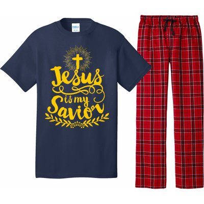 Jesus Is My Savior Cross Christian Pajama Set