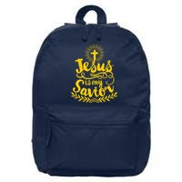 Jesus Is My Savior Cross Christian 16 in Basic Backpack