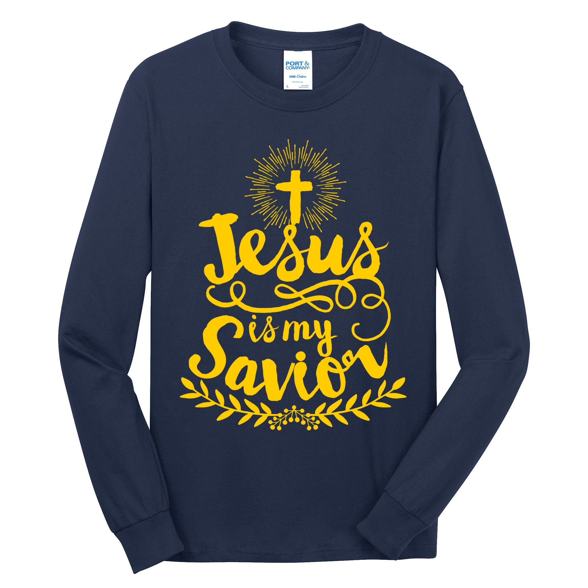 Jesus Is My Savior Cross Christian Tall Long Sleeve T-Shirt