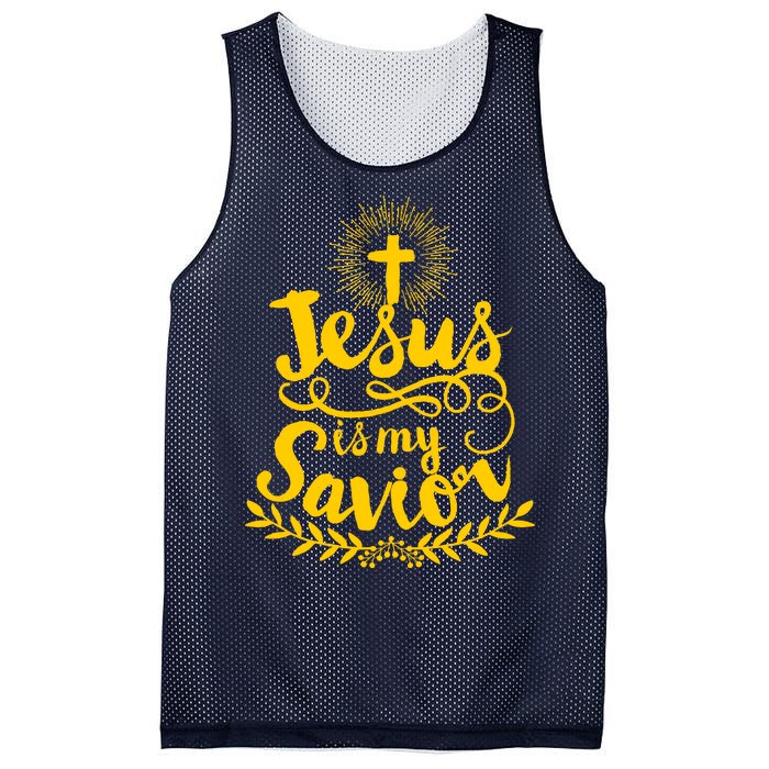 Jesus Is My Savior Cross Christian Mesh Reversible Basketball Jersey Tank