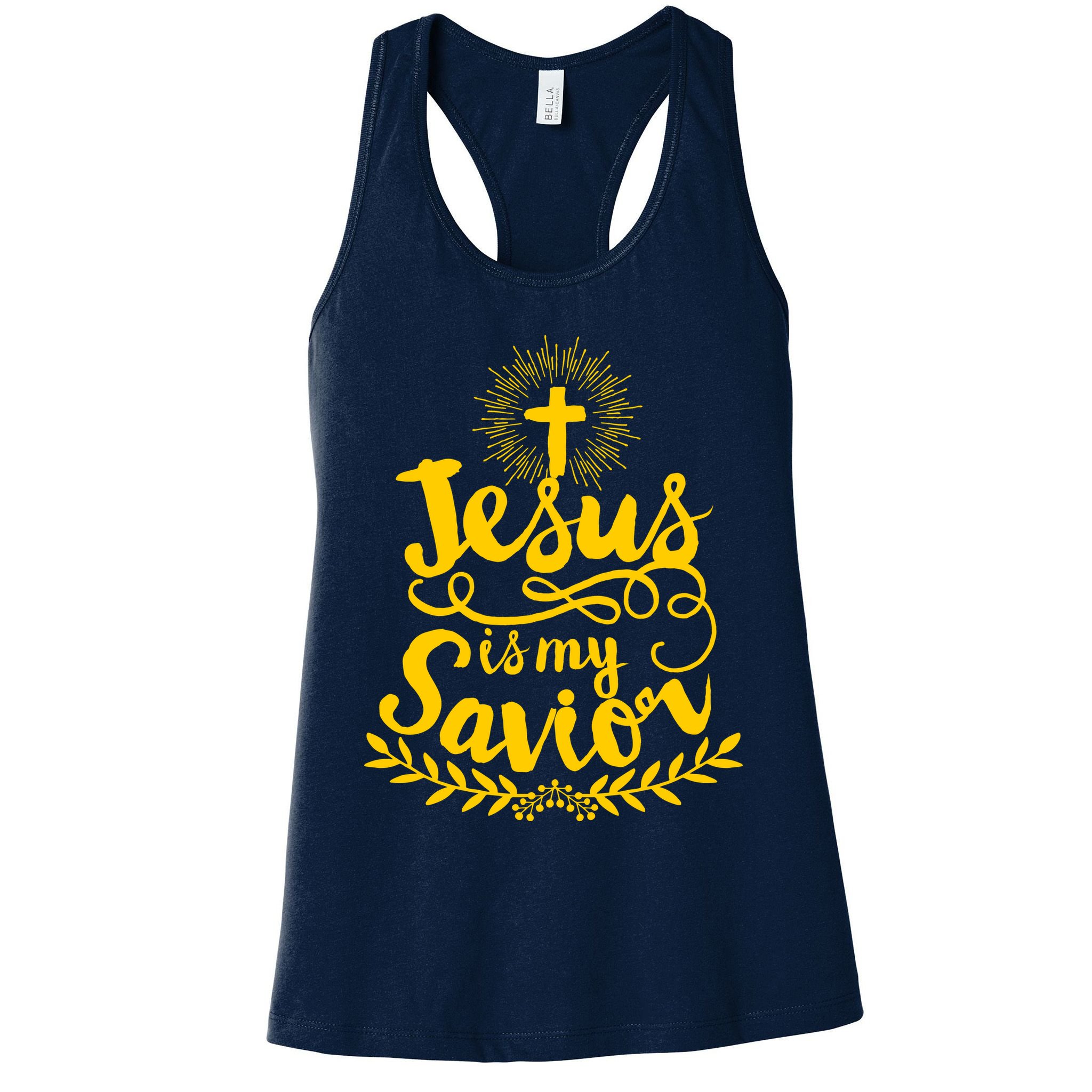 Jesus Is My Savior Cross Christian Womens Tank Top