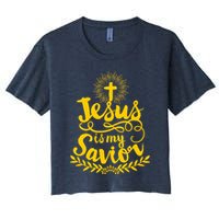 Jesus Is My Savior Cross Christian Crop Top