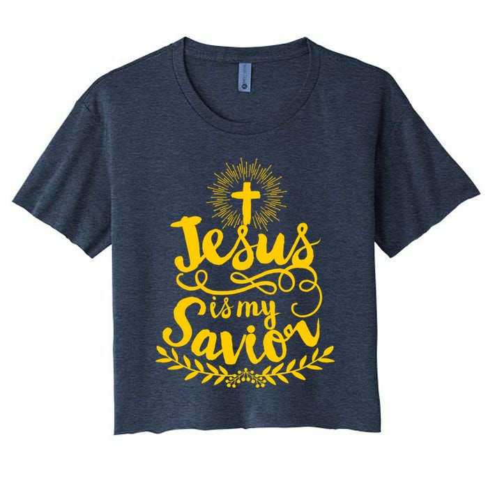 Jesus Is My Savior Cross Christian Crop Top