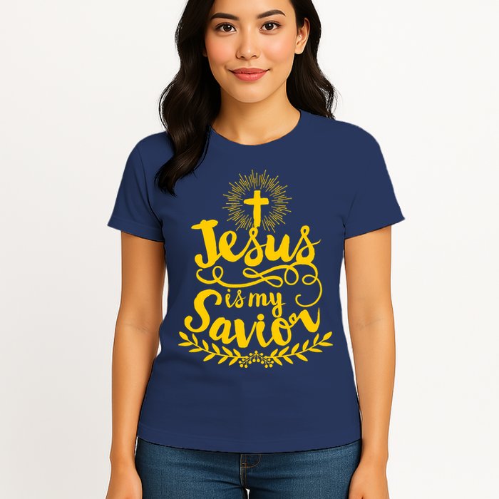 Jesus Is My Savior Cross Christian Womens T-Shirt