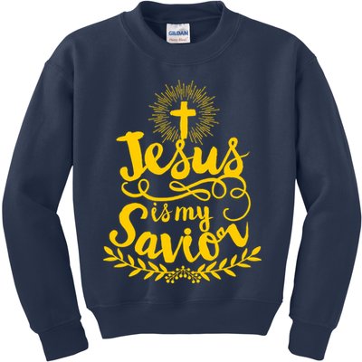 Jesus Is My Savior Cross Christian Kids Sweatshirt