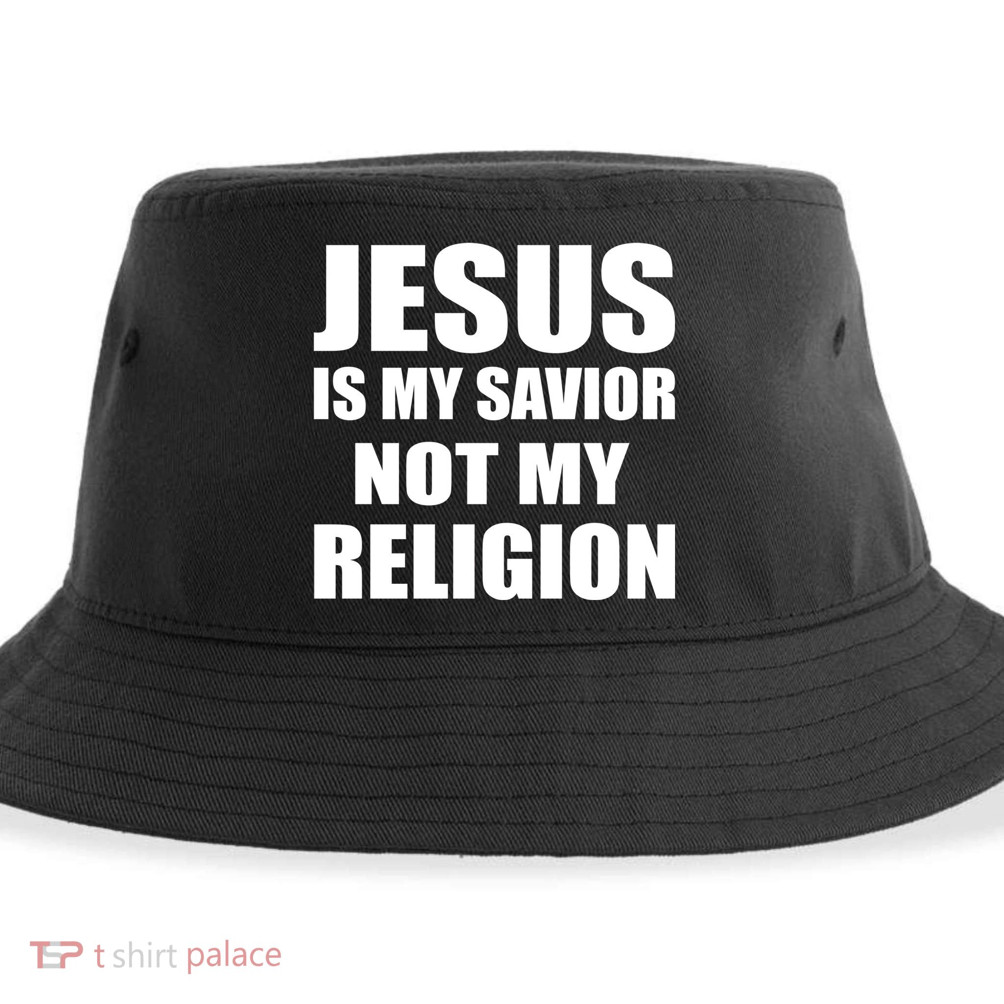 Jesus Is My Savior Not My Religion Sustainable Bucket Hat