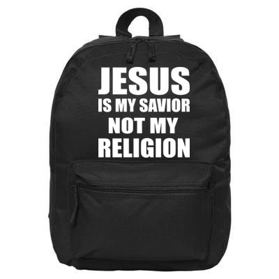 Jesus Is My Savior Not My Religion 16 in Basic Backpack