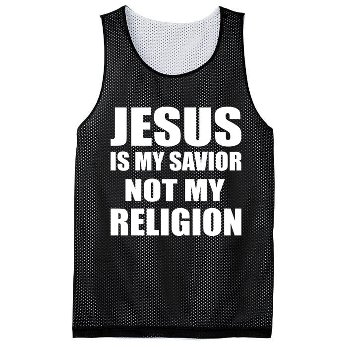 Jesus Is My Savior Not My Religion Mesh Reversible Basketball Jersey Tank