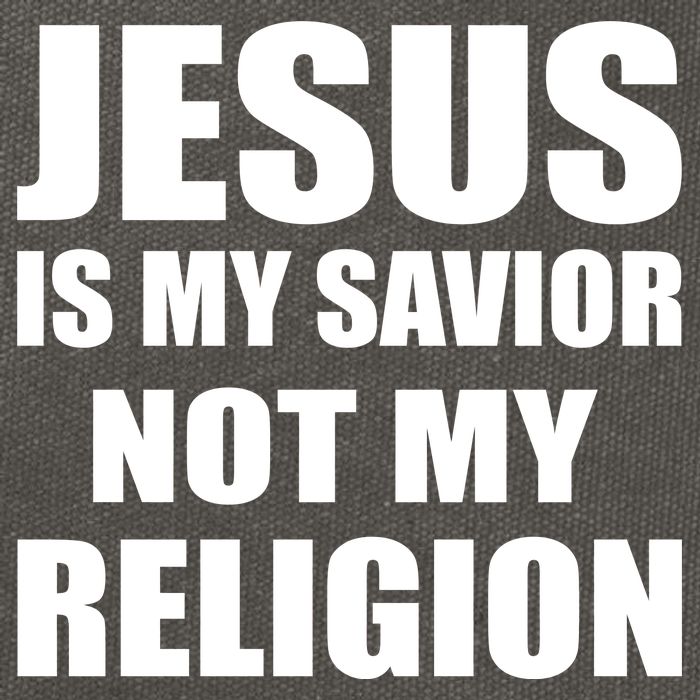 Jesus Is My Savior Not My Religion Cotton Canvas Backpack