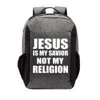 Jesus Is My Savior Not My Religion Vector Backpack