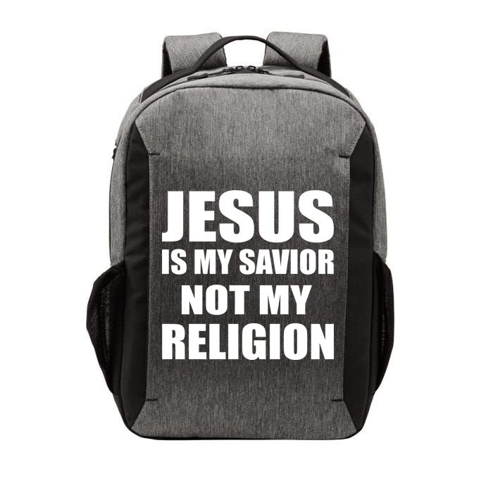 Jesus Is My Savior Not My Religion Vector Backpack