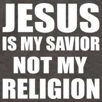 Jesus Is My Savior Not My Religion Vector Backpack