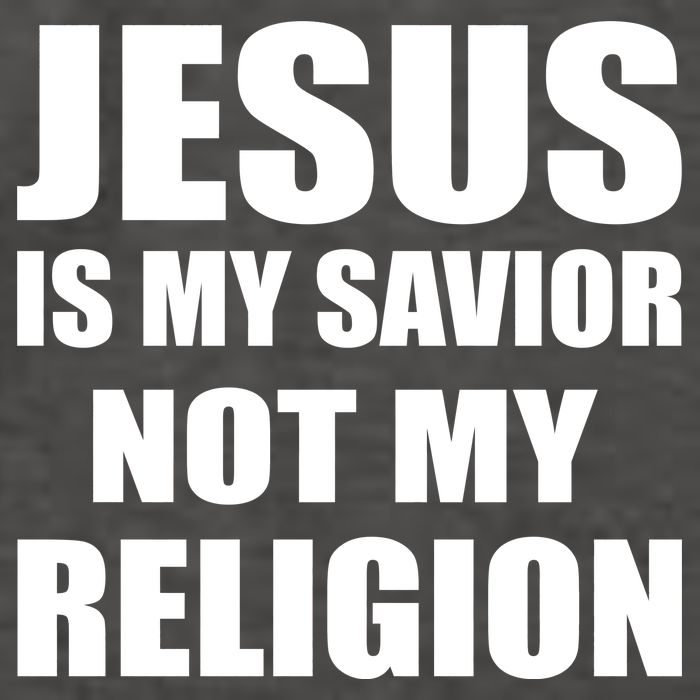 Jesus Is My Savior Not My Religion Vector Backpack
