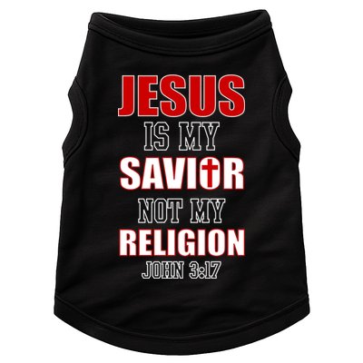 Jesus Is My Savior Not Religion Doggie Tank