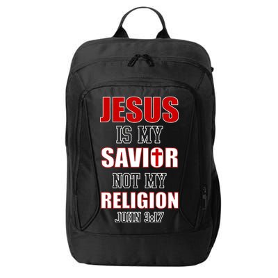 Jesus Is My Savior Not Religion City Backpack