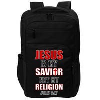 Jesus Is My Savior Not Religion Impact Tech Backpack