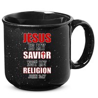 Jesus Is My Savior Not Religion 15oz Campfire Ceramic Mug