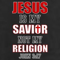 Jesus Is My Savior Not Religion Golf Towel