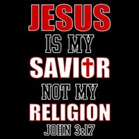 Jesus Is My Savior Not Religion Women's V-Neck T-Shirt