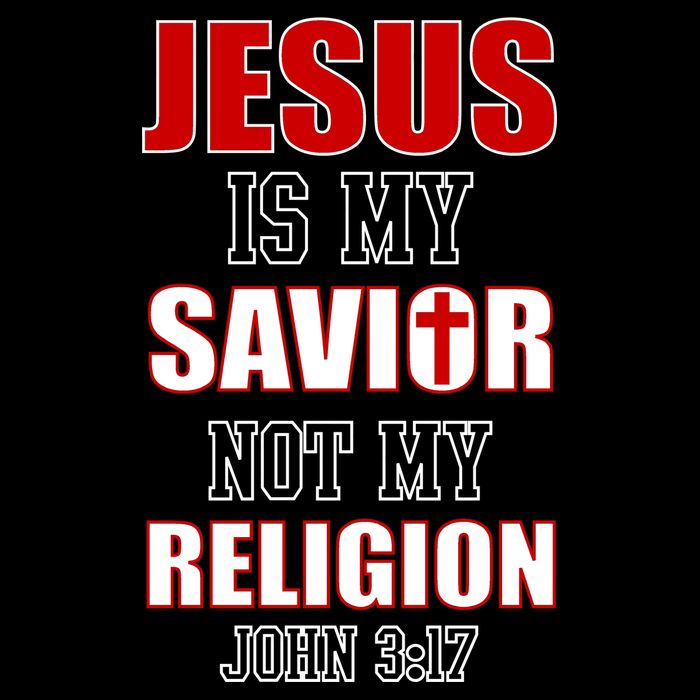 Jesus Is My Savior Not Religion Women's V-Neck T-Shirt