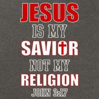 Jesus Is My Savior Not Religion Cotton Canvas Backpack