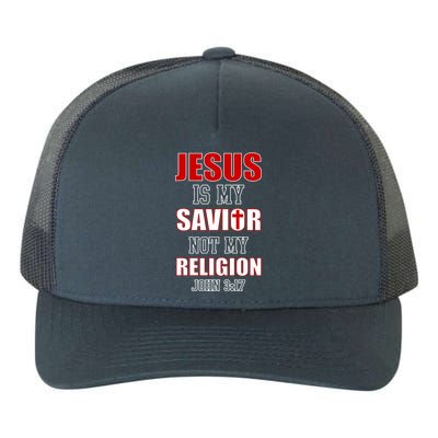 Jesus Is My Savior Not Religion Yupoong Adult 5-Panel Trucker Hat