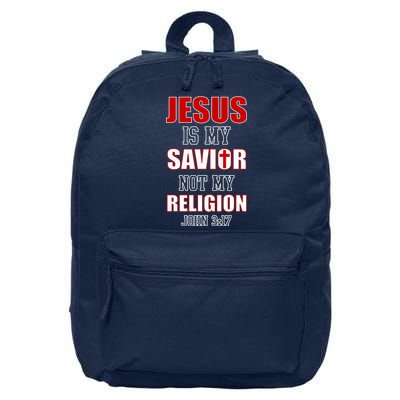 Jesus Is My Savior Not Religion 16 in Basic Backpack