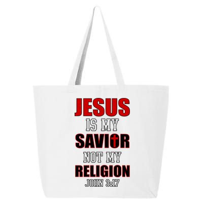 Jesus Is My Savior Not Religion 25L Jumbo Tote