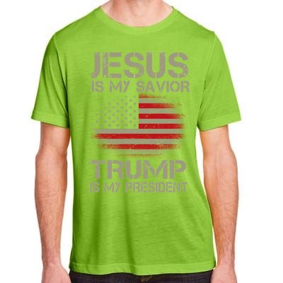 Jesus Is My Savior Trump Is My President Adult ChromaSoft Performance T-Shirt