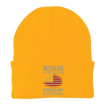 Jesus Is My Savior Trump Is My President Knit Cap Winter Beanie