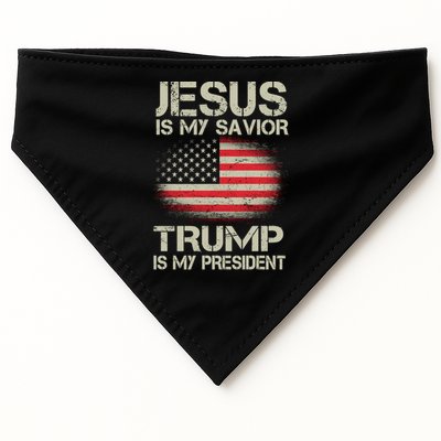 Jesus Is My Savior Trump Is My President USA-Made Doggie Bandana