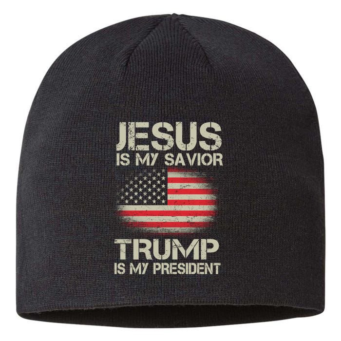 Jesus Is My Savior Trump Is My President Sustainable Beanie