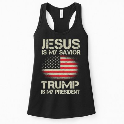 Jesus Is My Savior Trump Is My President Womens Tank Top