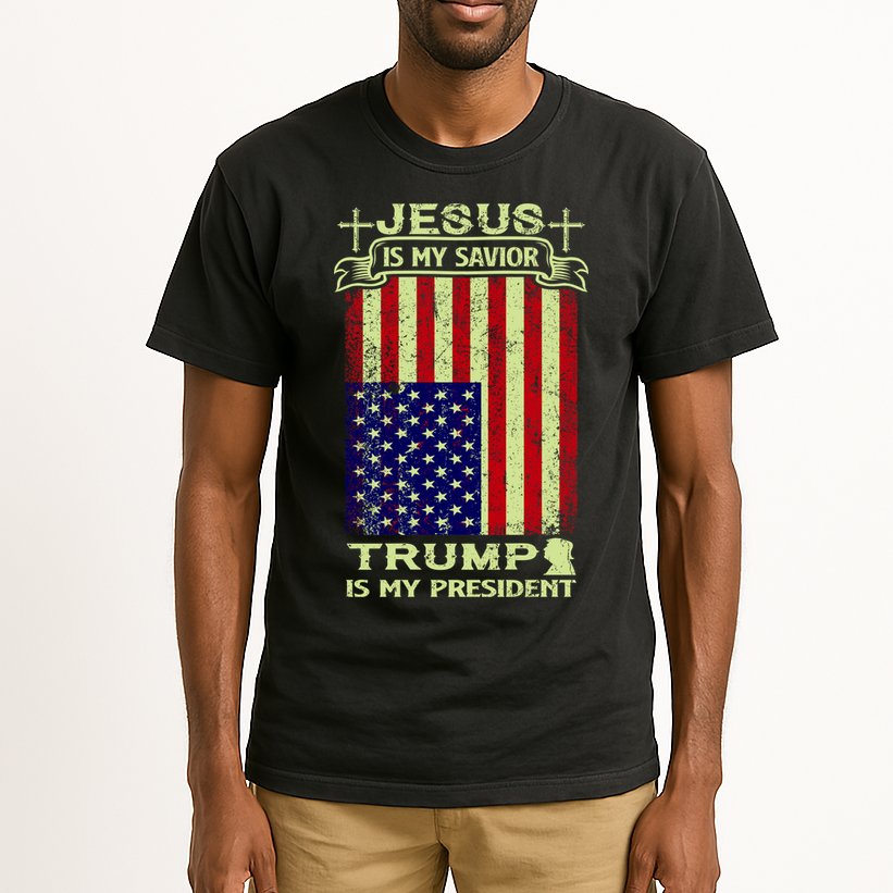 Jesus Is My Savior Trump Is My President 2020 Tall T-Shirt