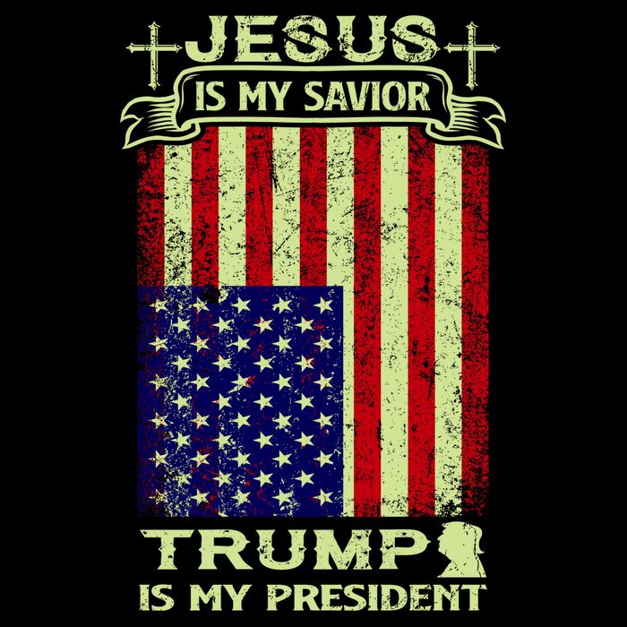 Jesus Is My Savior Trump Is My President 2020 Drawstring Bag
