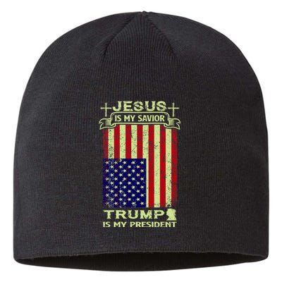 Jesus Is My Savior Trump Is My President 2020 Sustainable Beanie