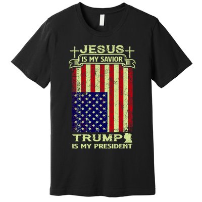 Jesus Is My Savior Trump Is My President 2020 Premium T-Shirt