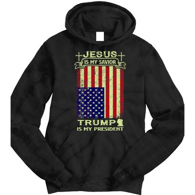 Jesus Is My Savior Trump Is My President 2020 Tie Dye Hoodie