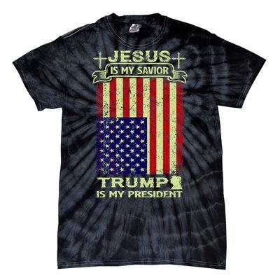 Jesus Is My Savior Trump Is My President 2020 Tie-Dye T-Shirt