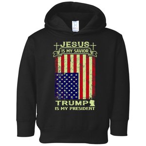 Jesus Is My Savior Trump Is My President 2020 Toddler Hoodie