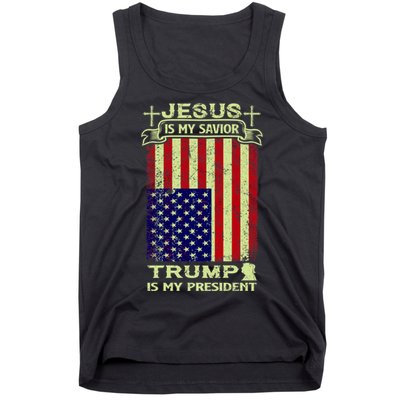 Jesus Is My Savior Trump Is My President 2020 Tank Top